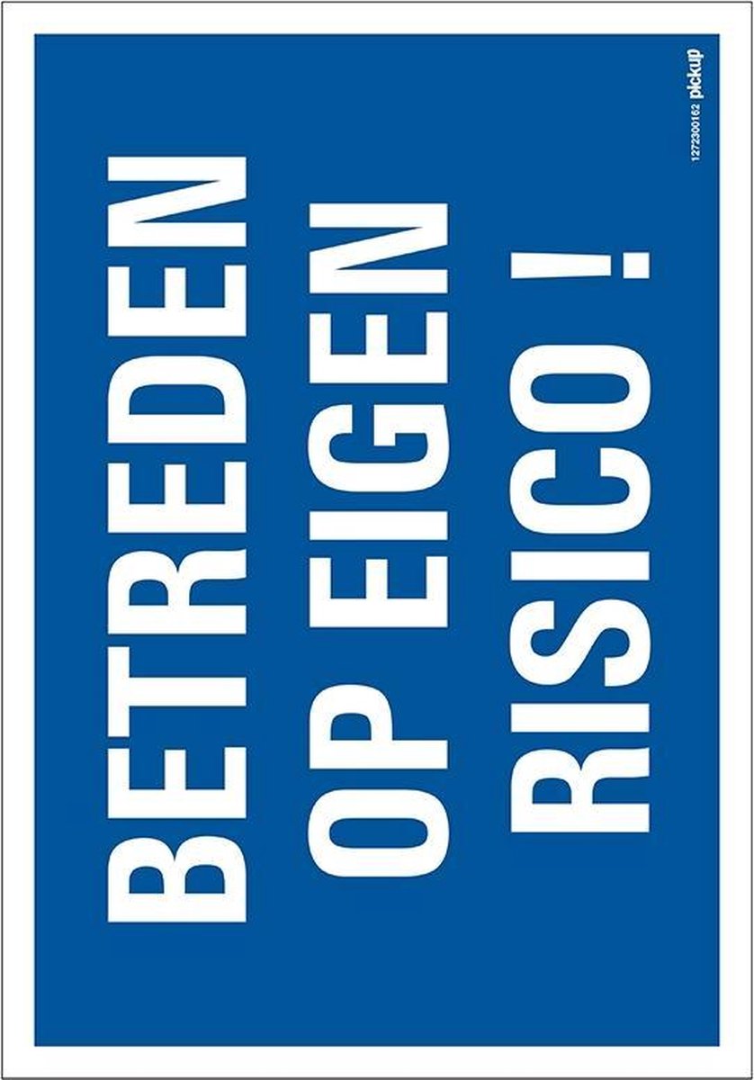 Pickup bord 23x33 cm Combinatie - Betreden op eigen risico