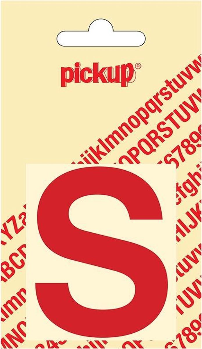 Pickup plakletter Helvetica 60 mm - rood S