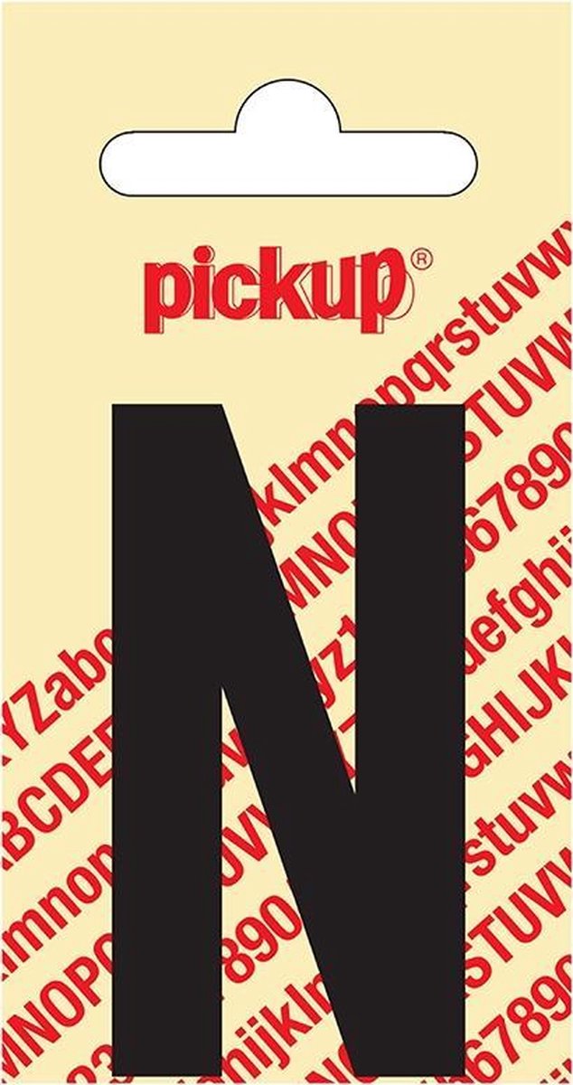 Plakletter Nobel 60 mm zwart N - 31002060N