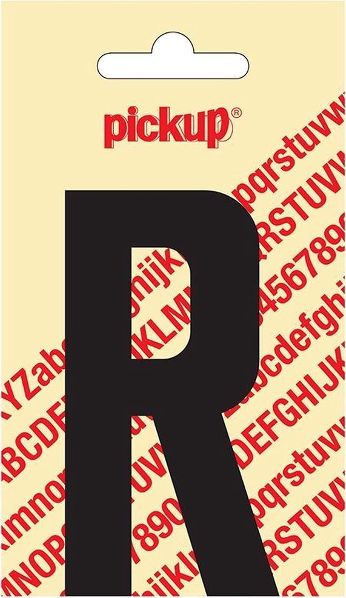 Plakletter Nobel 90 mm zwart R - 31002090R