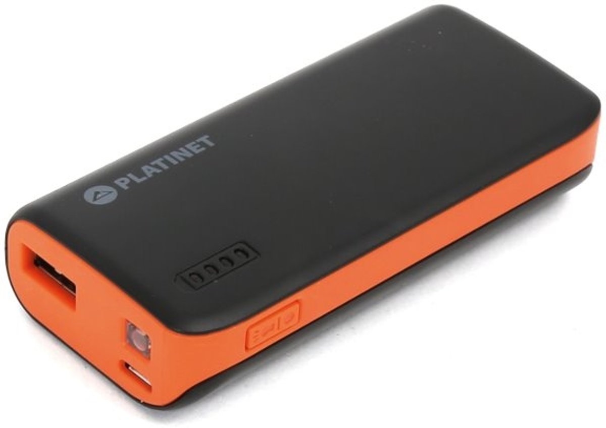 Platinet 4400mAh Lithium-Ion (Li-Ion) 4400mAh Zwart, Oranje powerbank