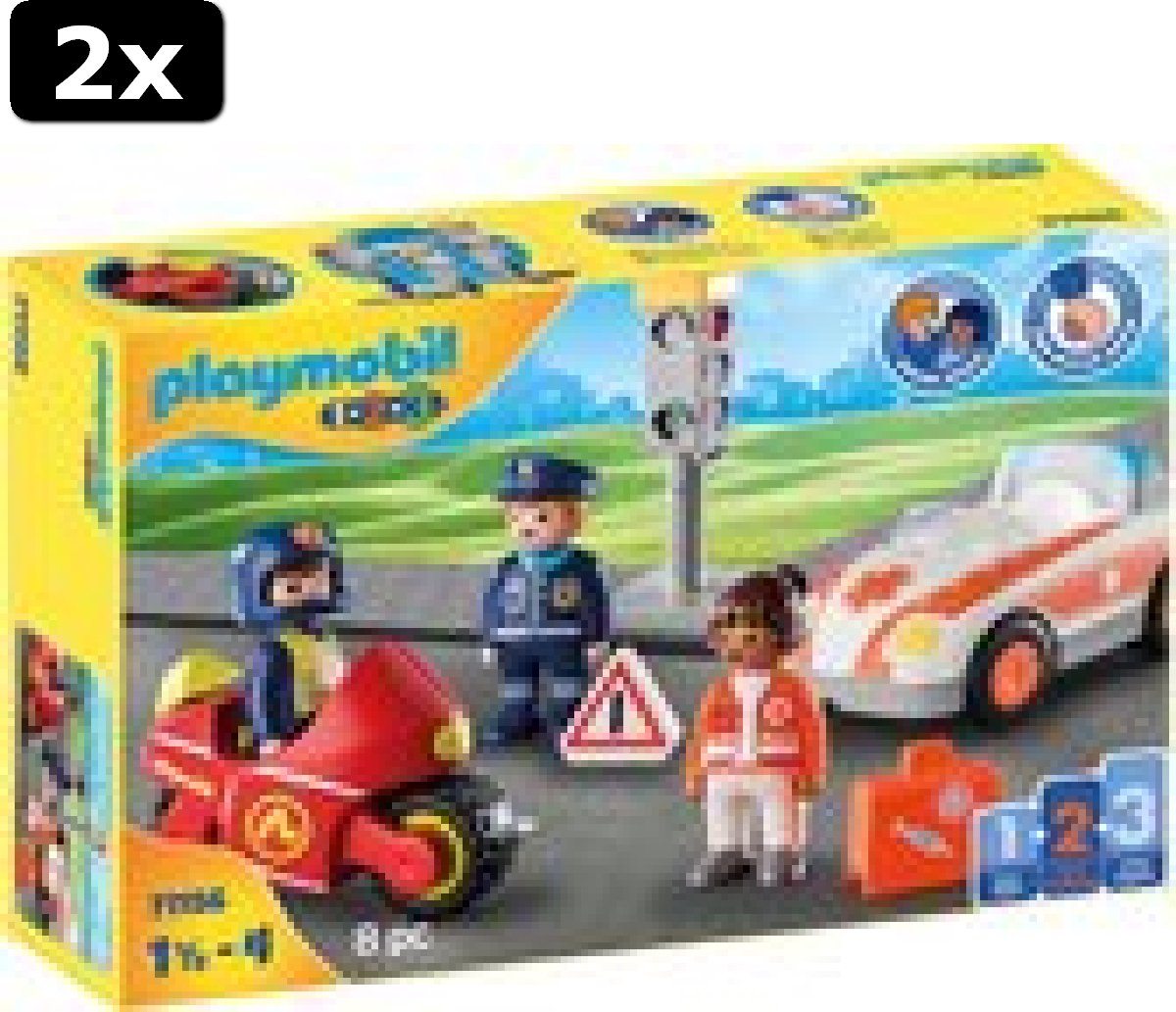 2x PLAYMOBIL 1.2.3 Alledaagse helden - 71156