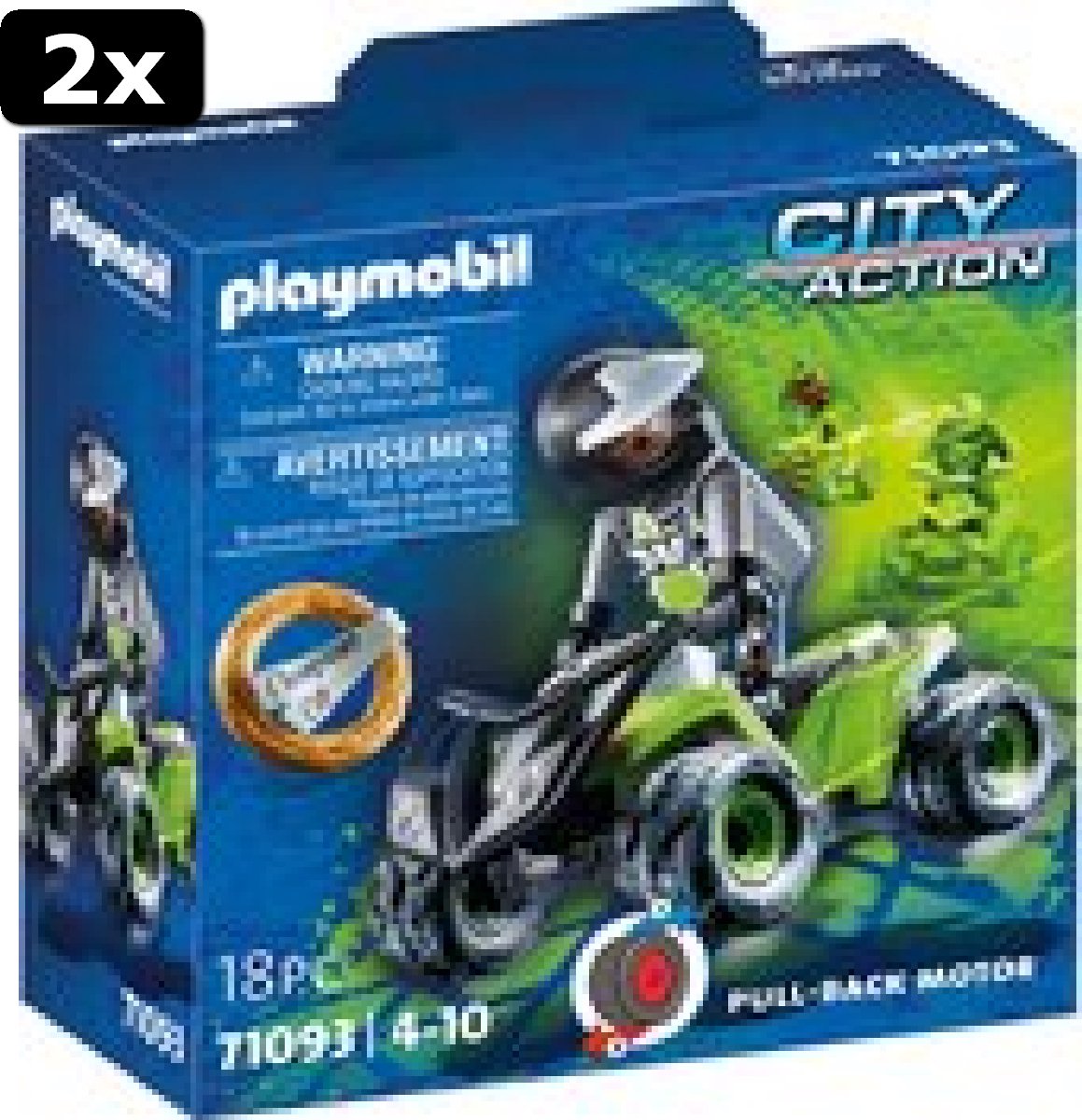 2x PLAYMOBIL City Action Racers - Speed Quad - 71093