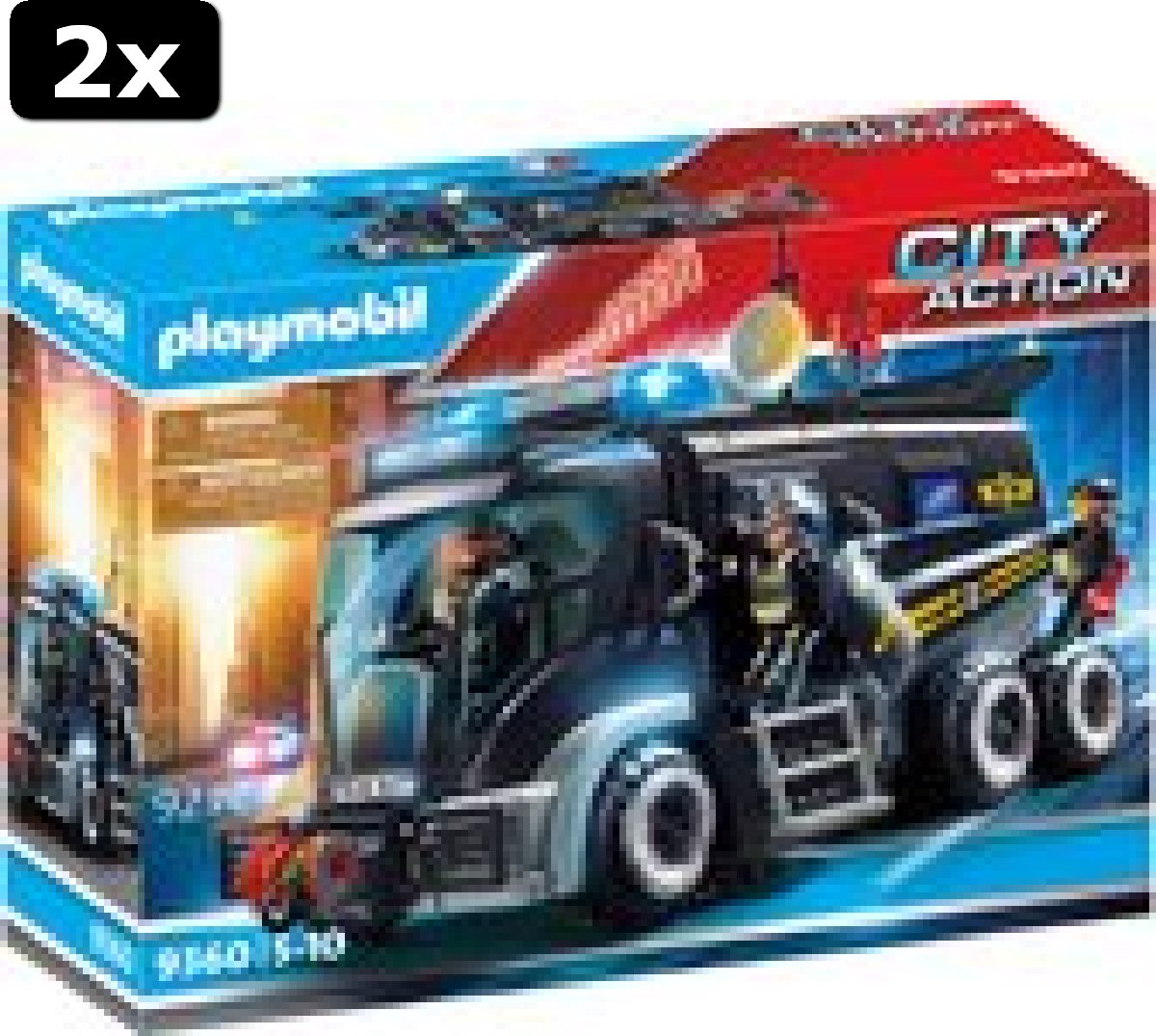 2x PLAYMOBIL City Action SIE-truck met licht en geluid - 9360