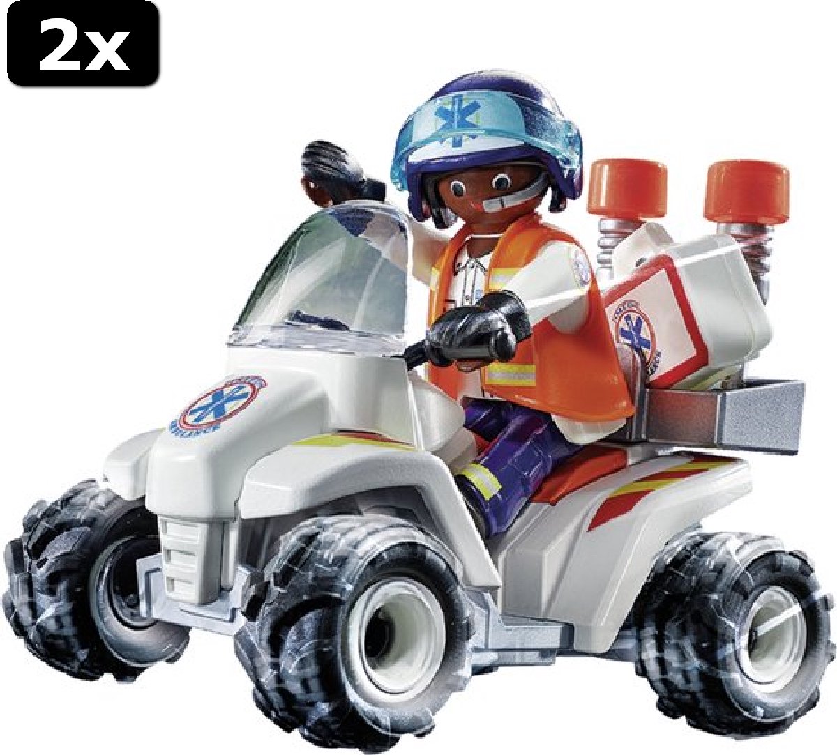 2x PLAYMOBIL City Life Reddingsdienst - Speed Quad - 71091