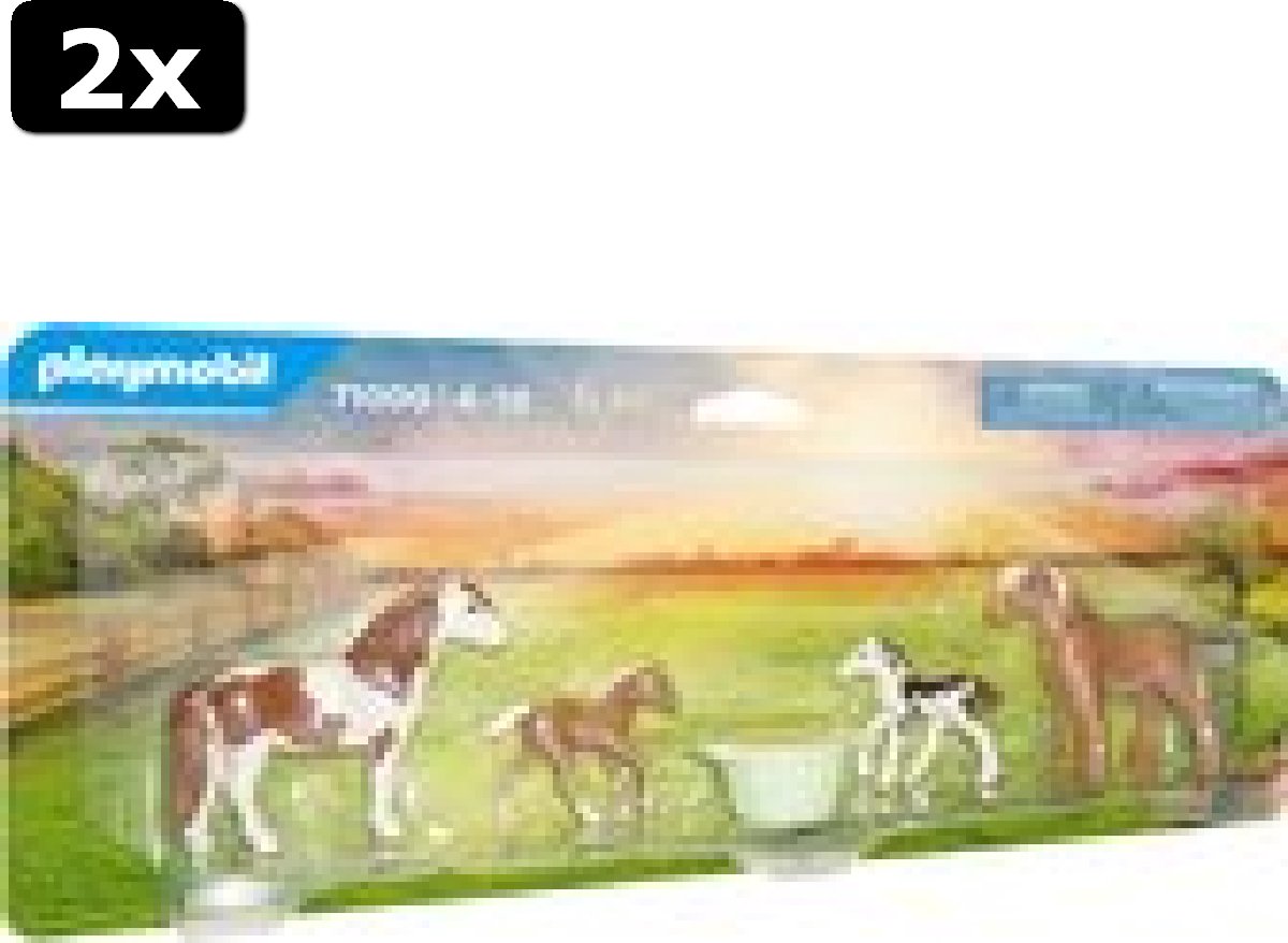 2x PLAYMOBIL Country 2 IJslandse ponys met veulens - 71000