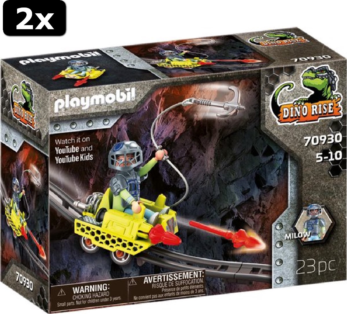 2x PLAYMOBIL Dino Rise Mijncruiser - 70930