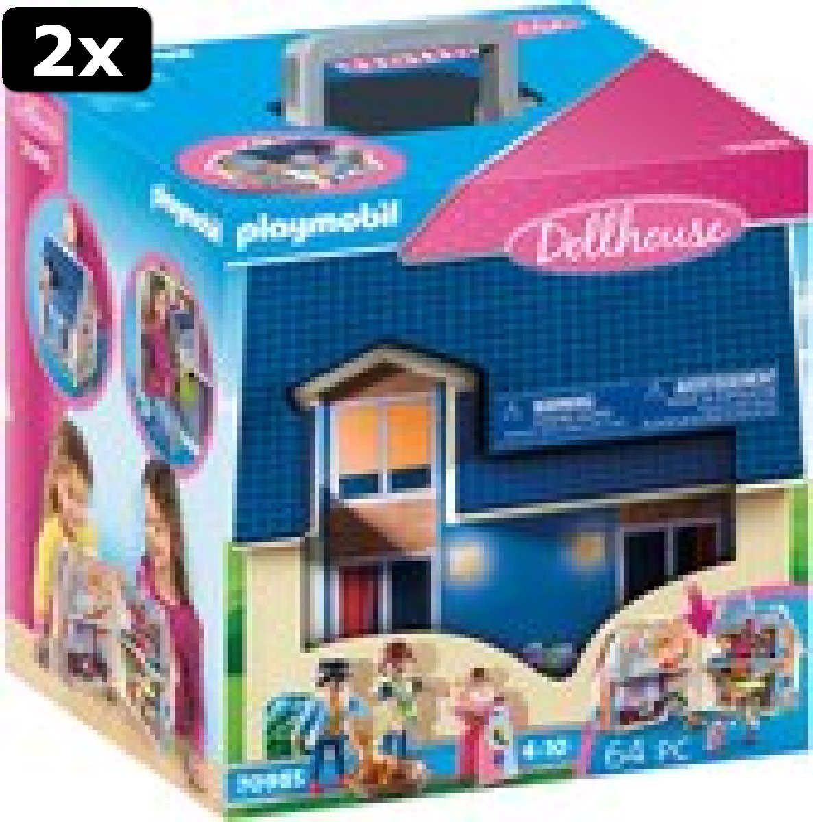 2x PLAYMOBIL Dollhouse Mijn meeneempoppenhuis - 70985