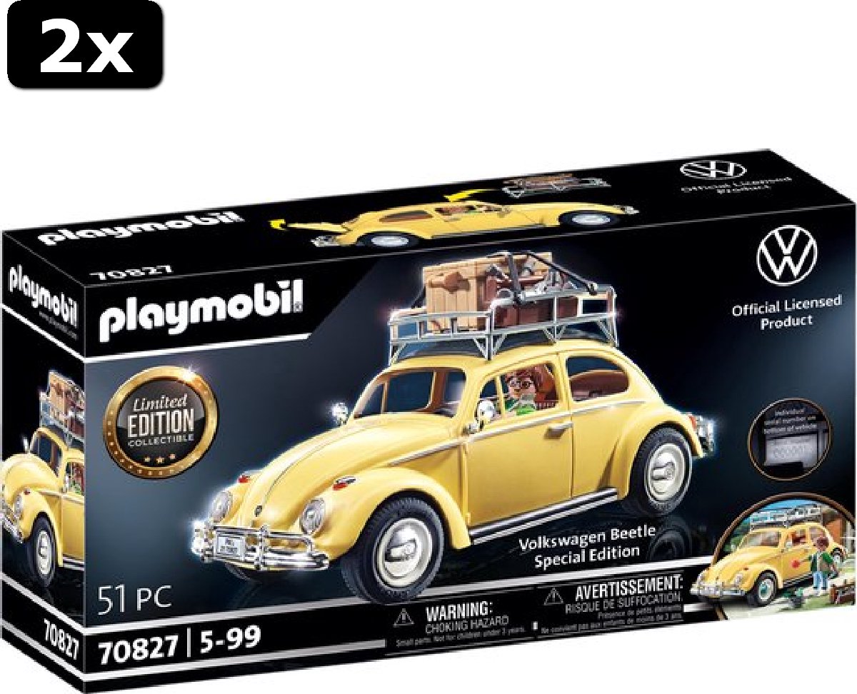 2x PLAYMOBIL Volkswagen Kever - Special Edition - 70827