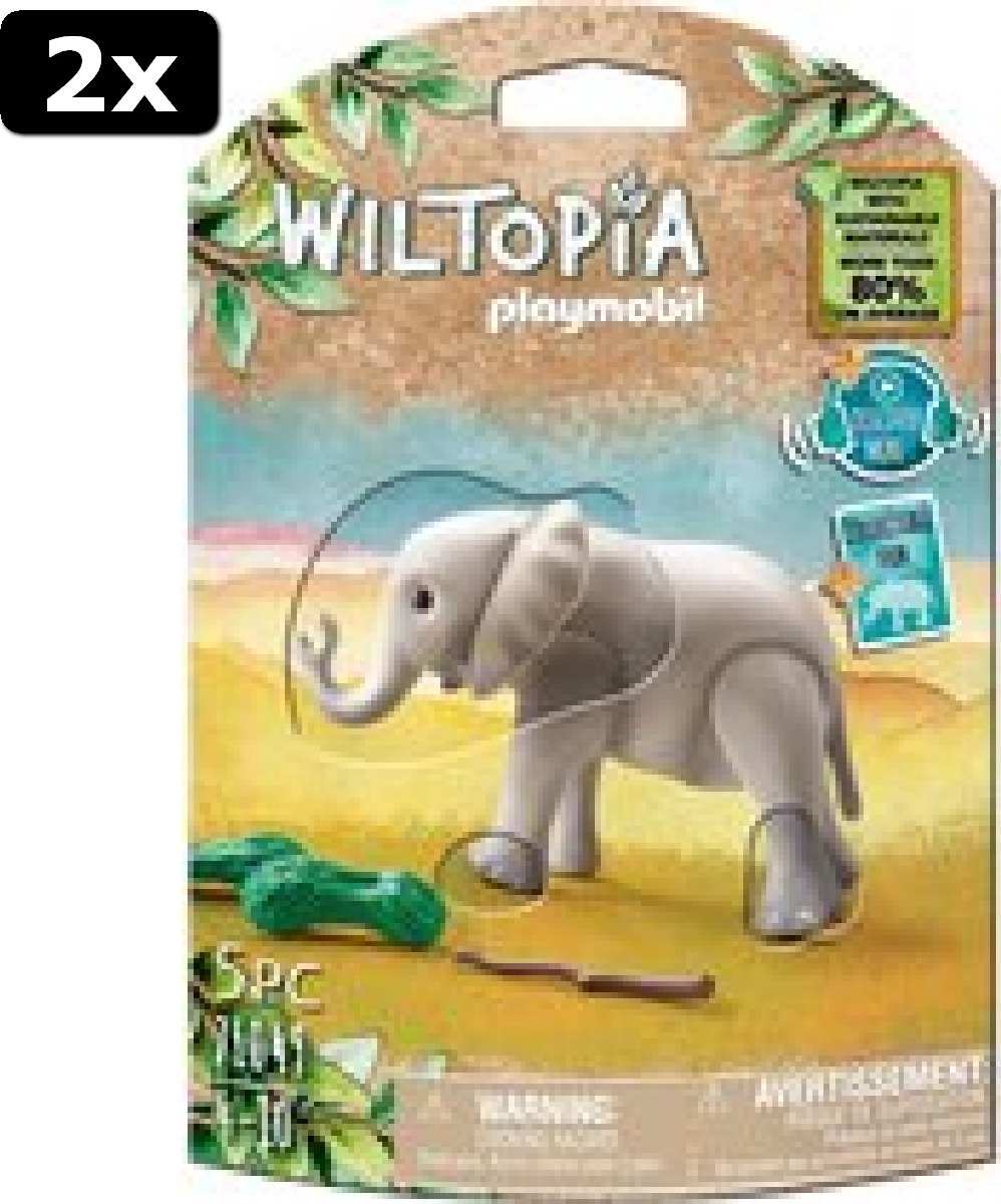 2x PLAYMOBIL Wiltopia Baby olifant - 71049