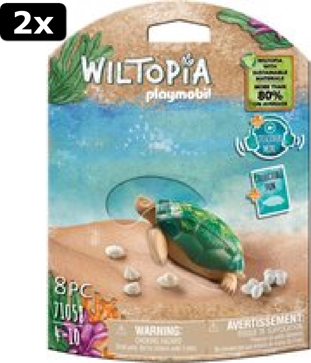 2x PLAYMOBIL Wiltopia Reuzenschildpad - 71058