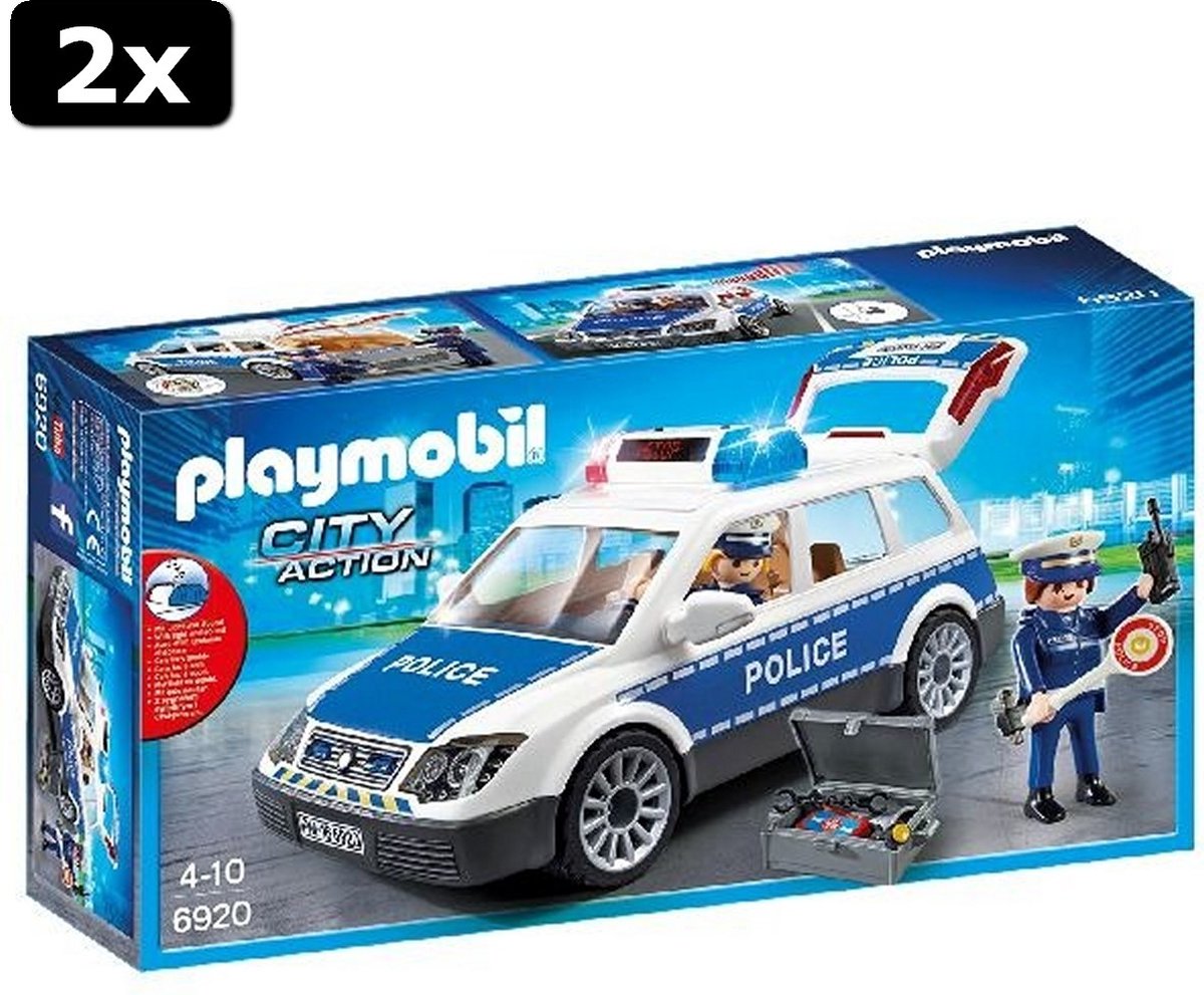 2x Playmobil 6920 Politiepatrouille met Licht en Geluid