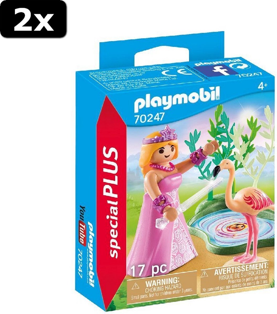 2x Playmobil 70247 Special Plus Prinses en Flamingo