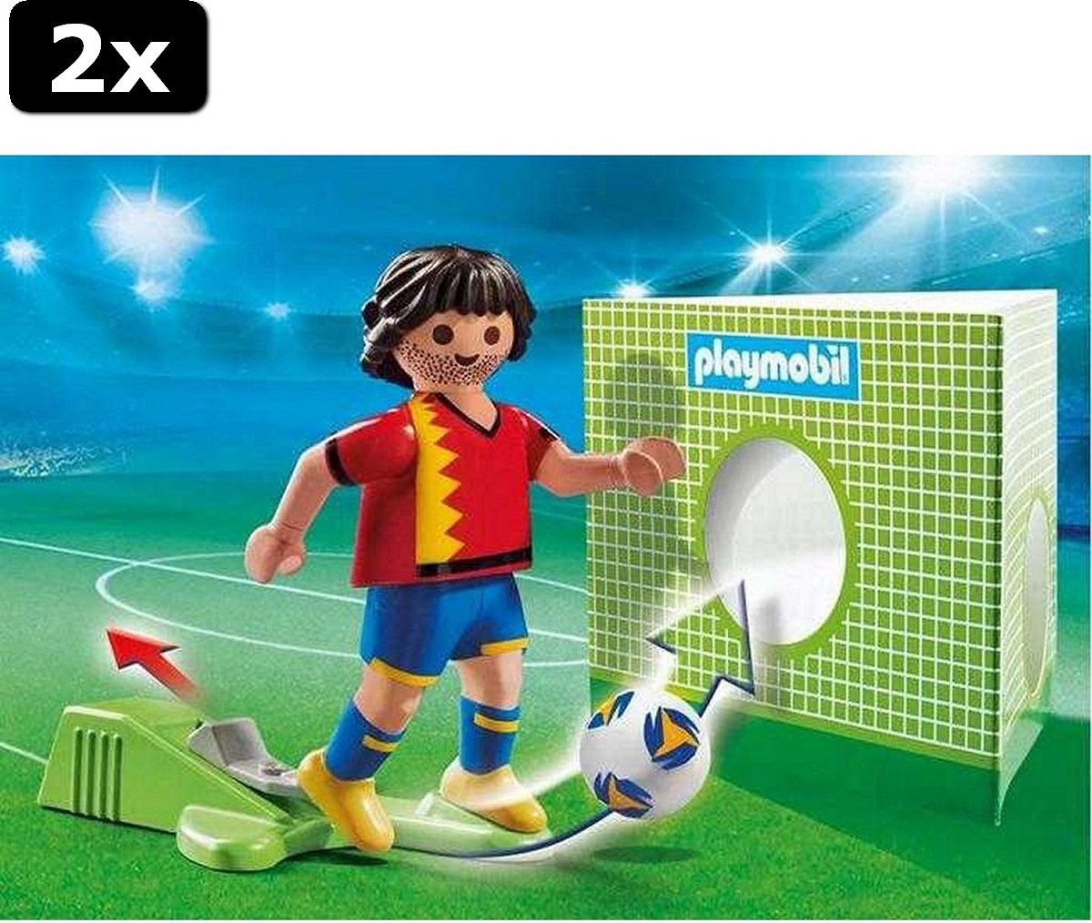 2x Playmobil 70482 Sports and Action Voetbalspeler Spanje