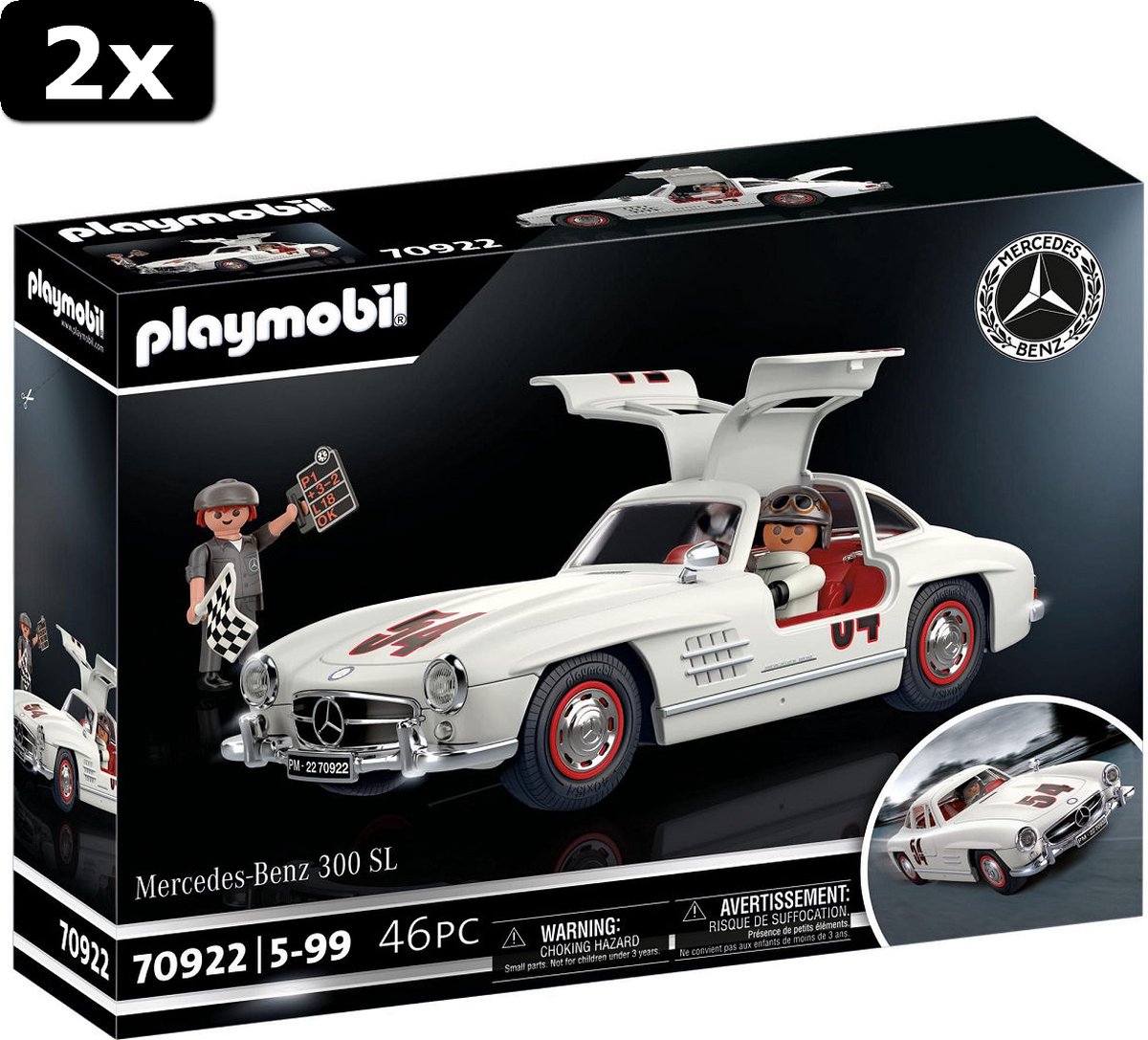 2x Playmobil Classic Cars Mercedes-Benz 300 SL