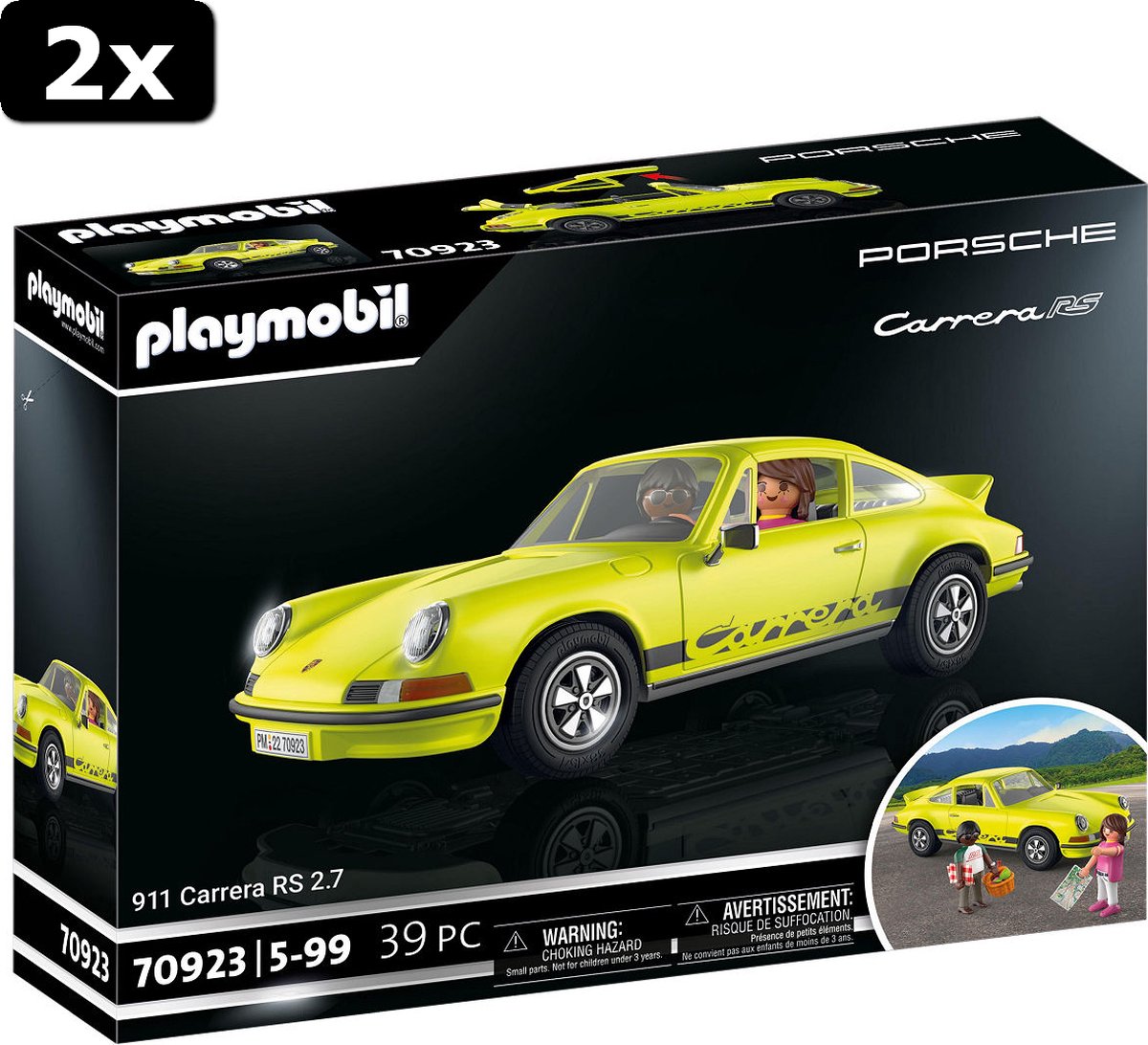 2x Playmobil Classic Cars Porsche 911 Carrera RS 2.7