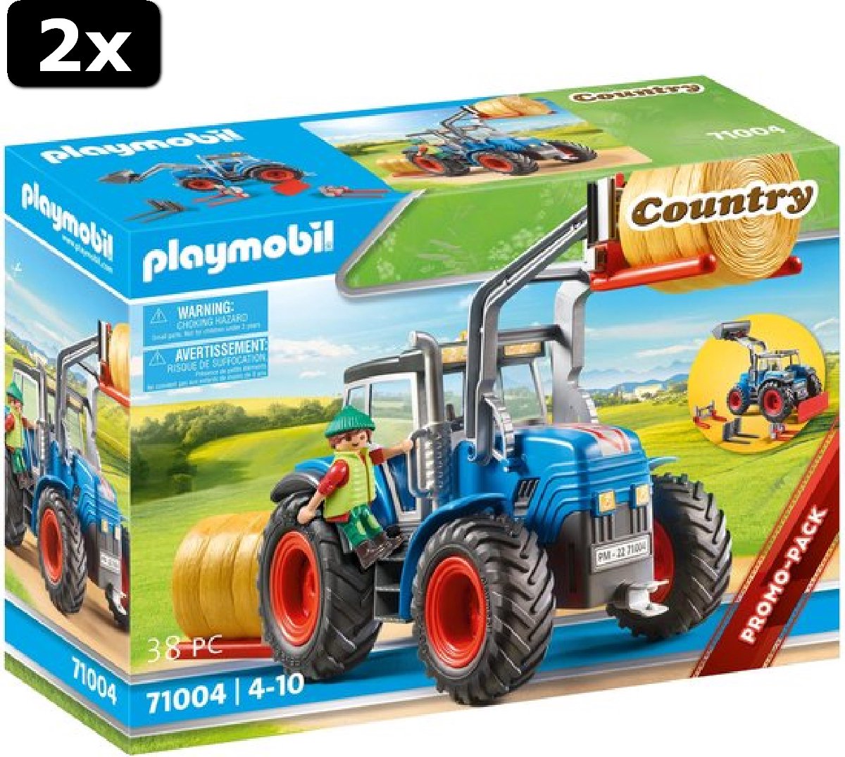 2x Playmobil Country PROMO Grote tractor met toebehoren - 71004