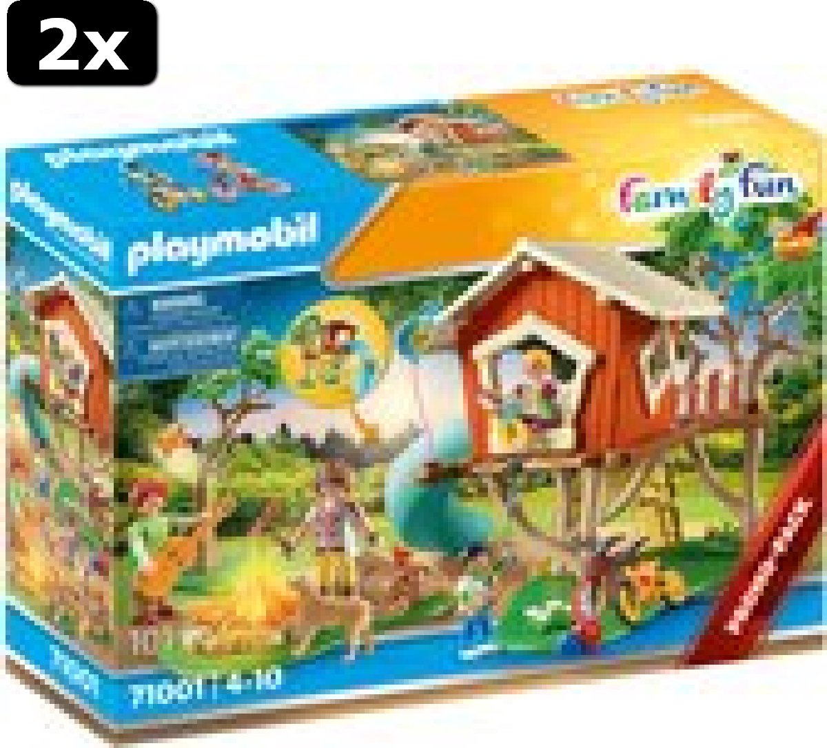 2x Playmobil Family Fun PROMO Avonturen boomhut met glijbaan - 71001