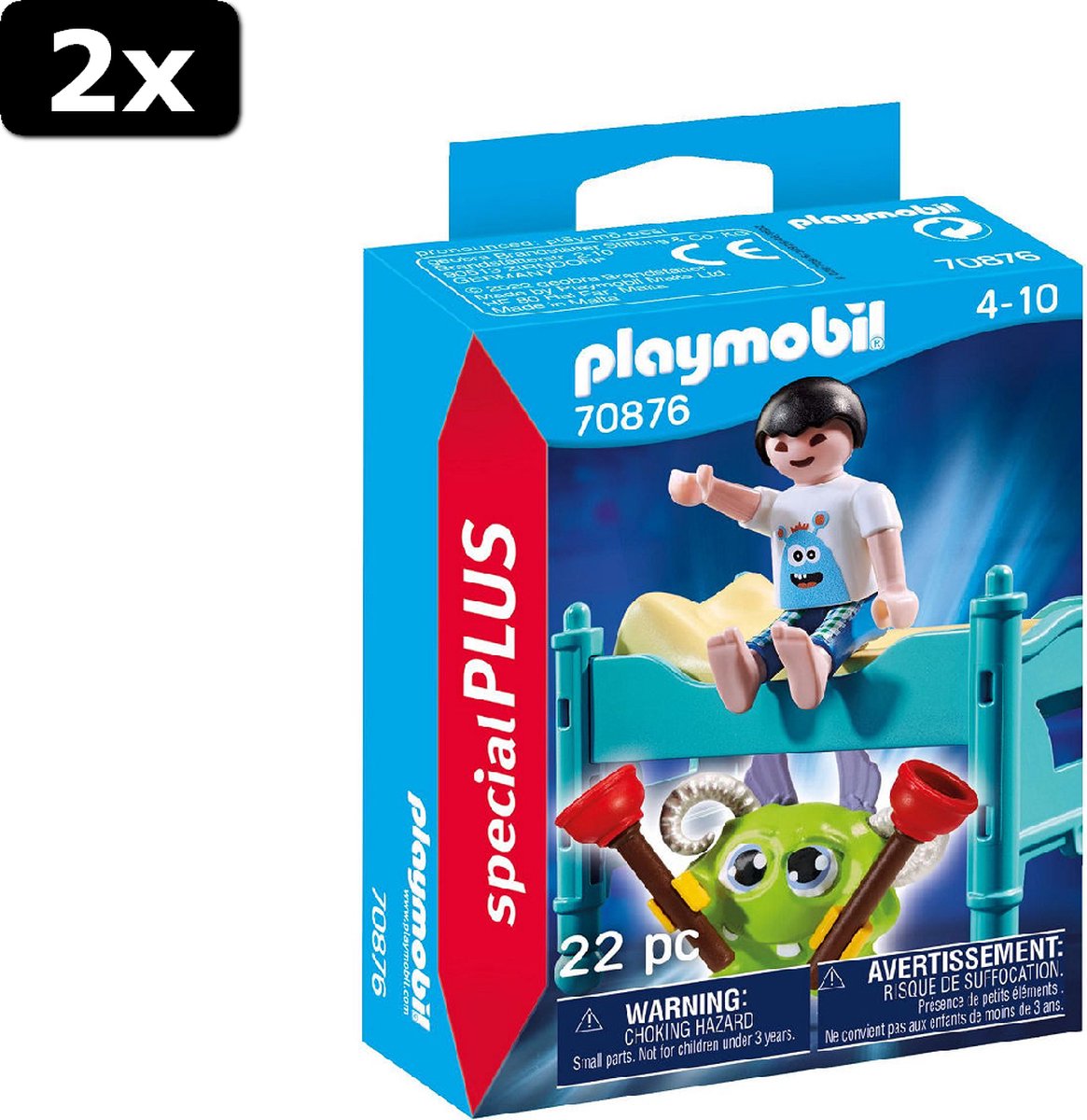 2x Playmobil Special Plus Kind met monster