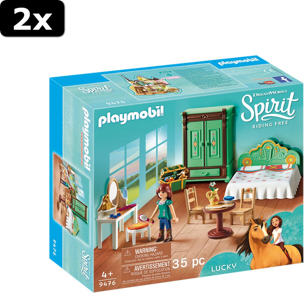 2x Playmobil Spirit Lucy AND apos;s slaapkamer