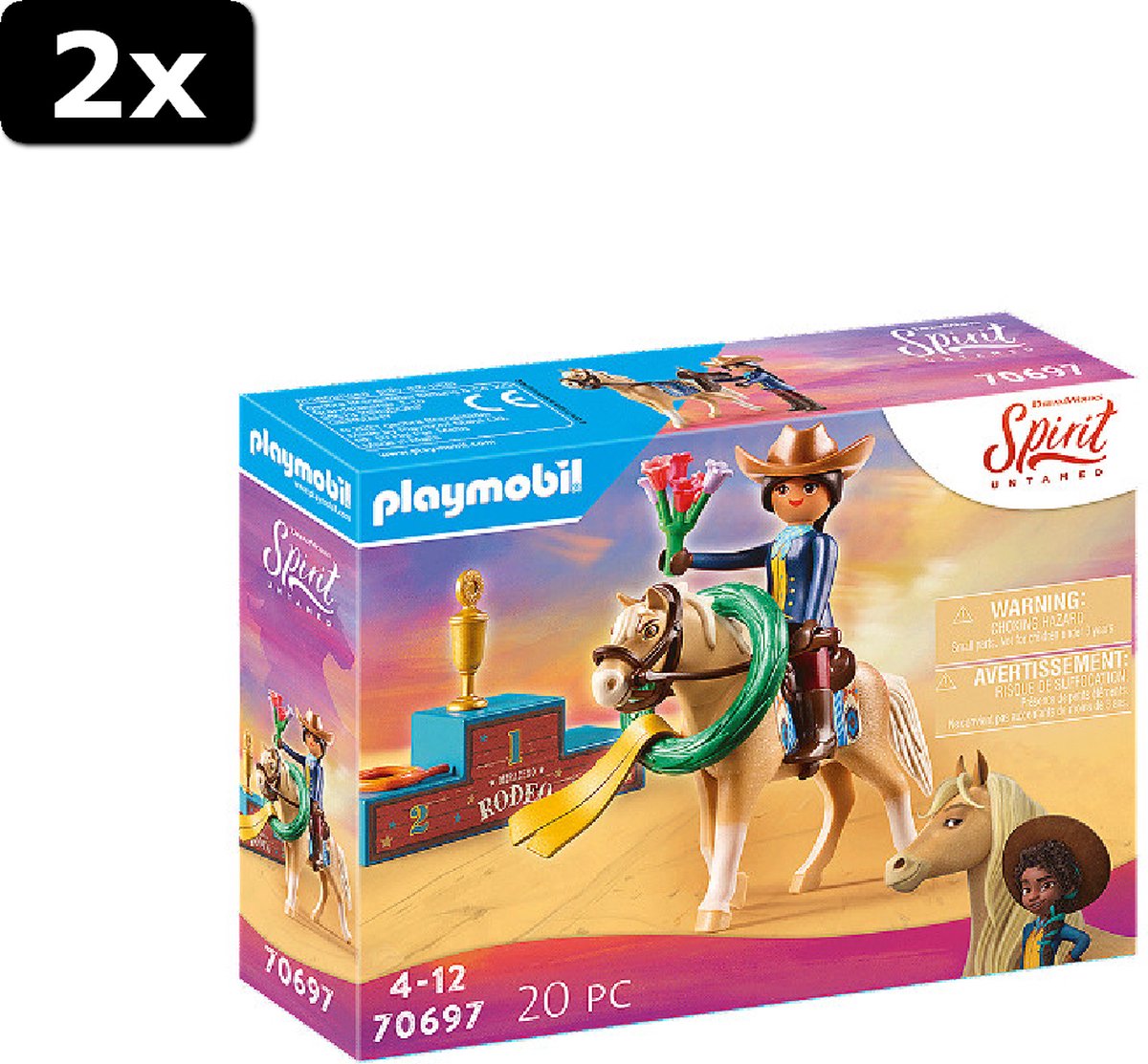 2x Playmobil Spirit Rodeo Pru