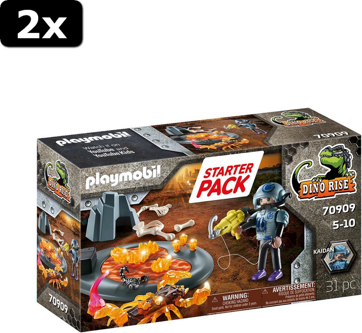 2x Playmobil Starterpack gevecht tegen de vuurschorpioen