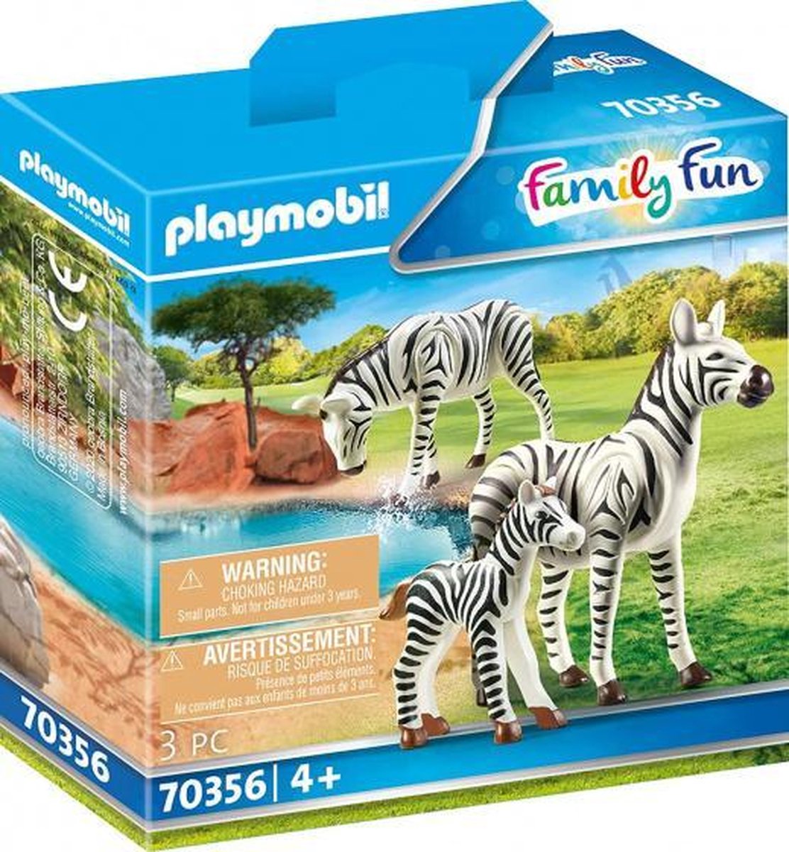 Family Fun: 2 zebras met baby (70356)