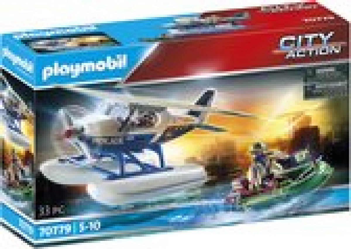 PLAYMOBIL City Action Politiewatervliegtuig: smokkelaar-achtervolging - 70779