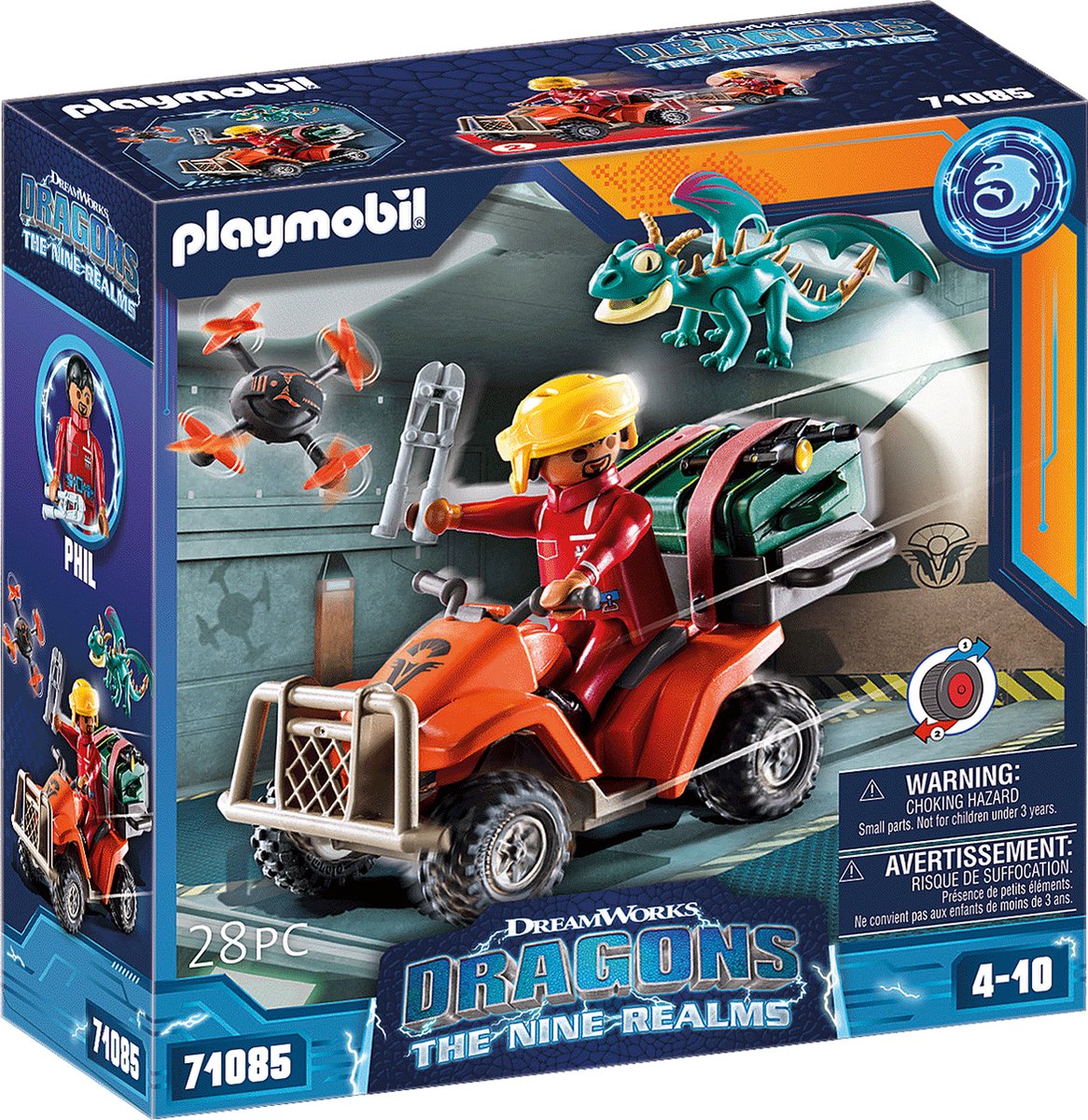 PLAYMOBIL Dragons: The Nine Realms - Icaris Quad & Phil - 71085