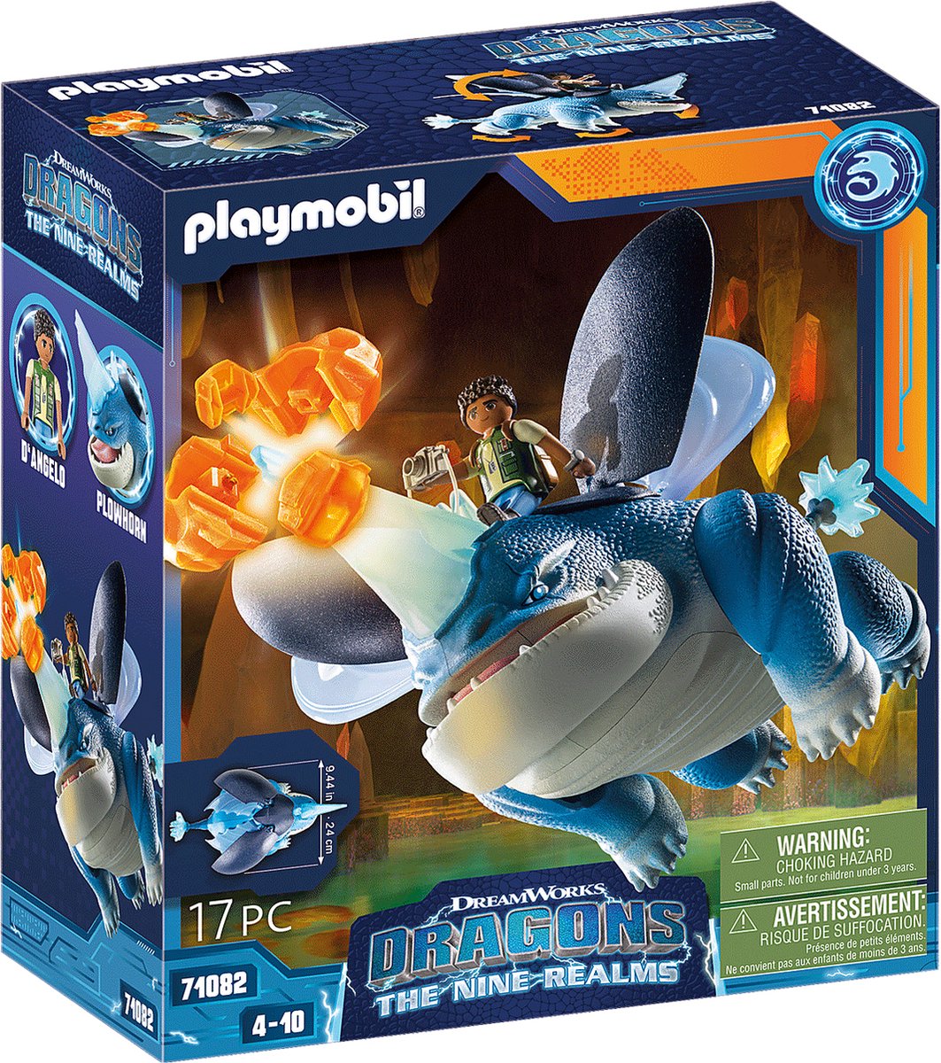 PLAYMOBIL Dragons: The Nine Realms - Plowhorn & DAngelo - 71082