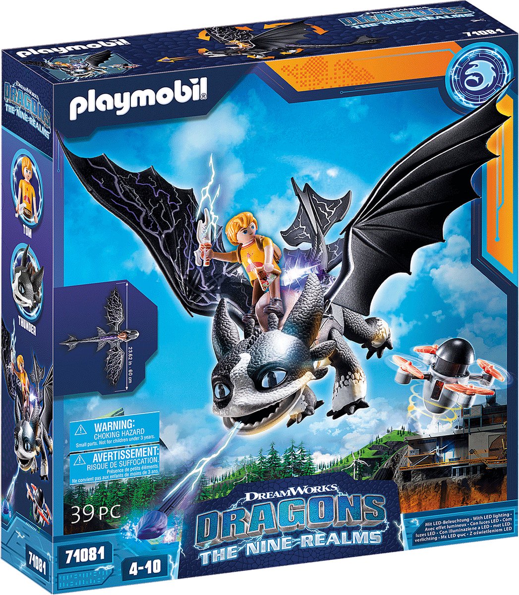 PLAYMOBIL Dragons: The Nine Realms - Thunder & Tom - 71081