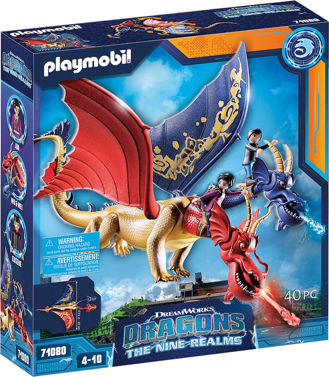 PLAYMOBIL Dragons: The Nine Realms - Wu & Wei with Jun - 71080