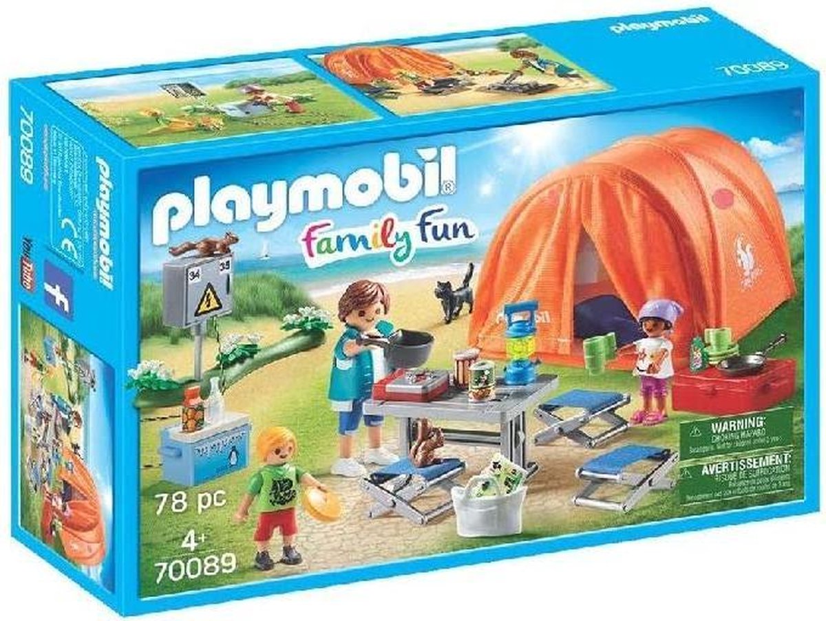 PLAYMOBIL Family Fun Kampeerders met tent - 70089