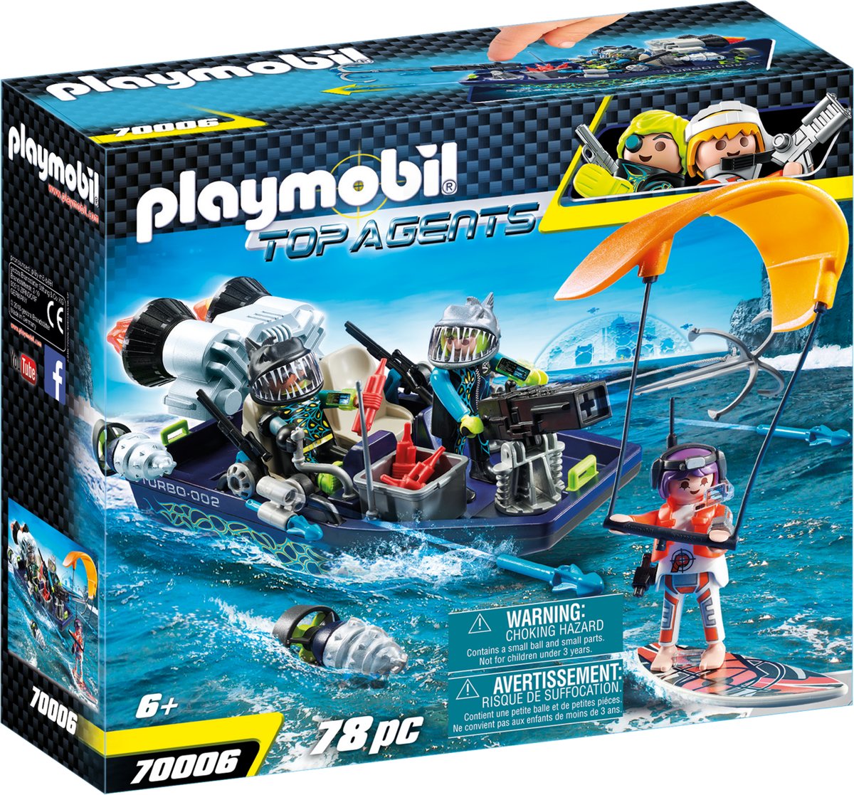 PLAYMOBIL TEAM S.H.A.R.K. Harpoenboot - 70006