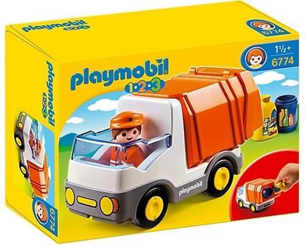 Playmobil 1, 2, 3: Vuilniswagen (6774)