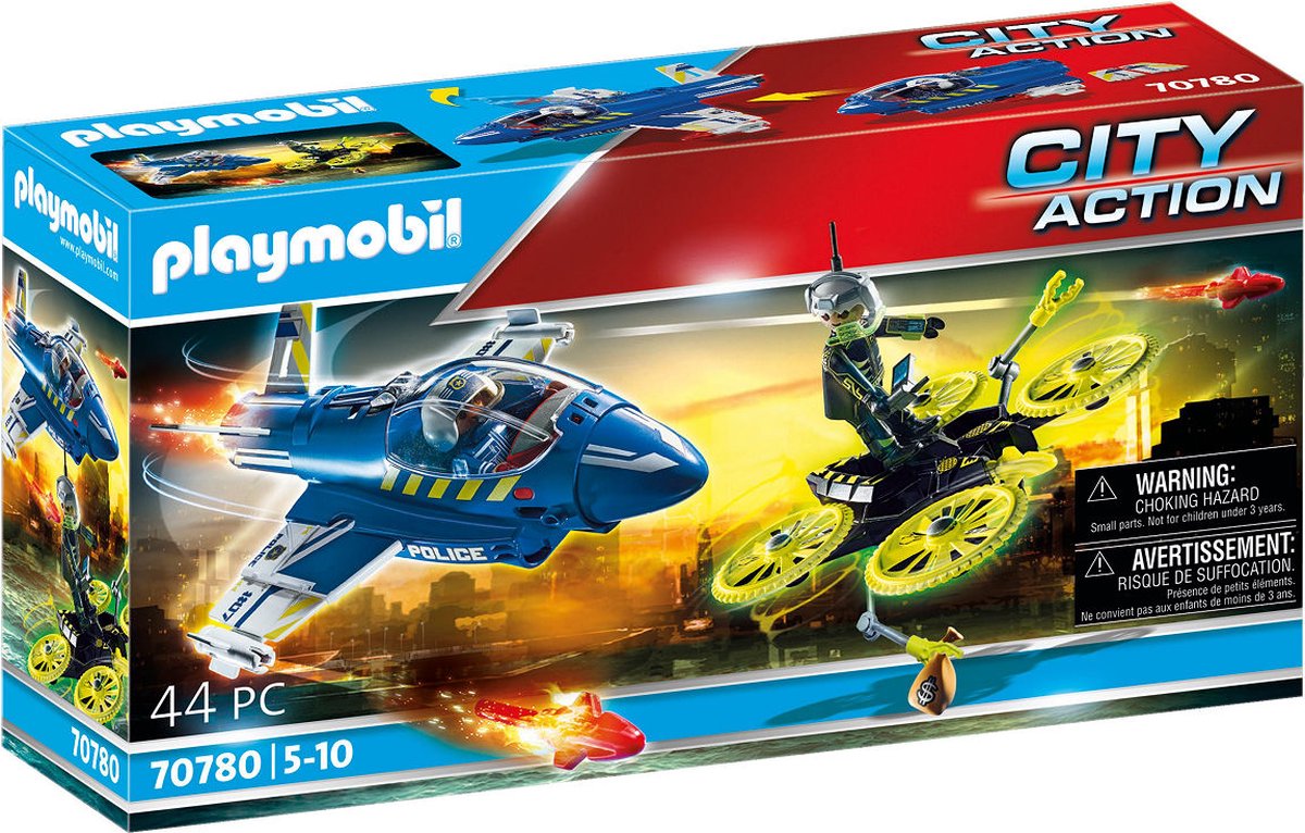 Playmobil Politiejet drone-achtervolging