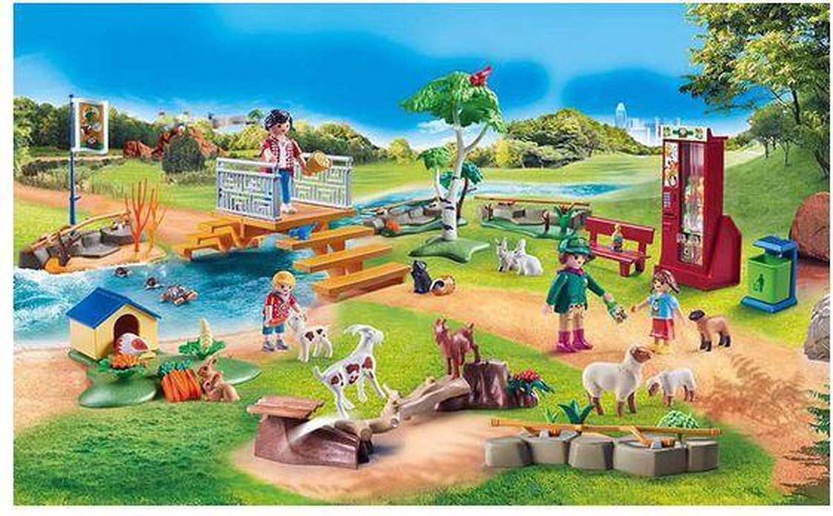 Playset Family Fun Pets Zoo Playmobil 70342 - speelgoed 4 jaar jongens / meisjes - (111 pcs)