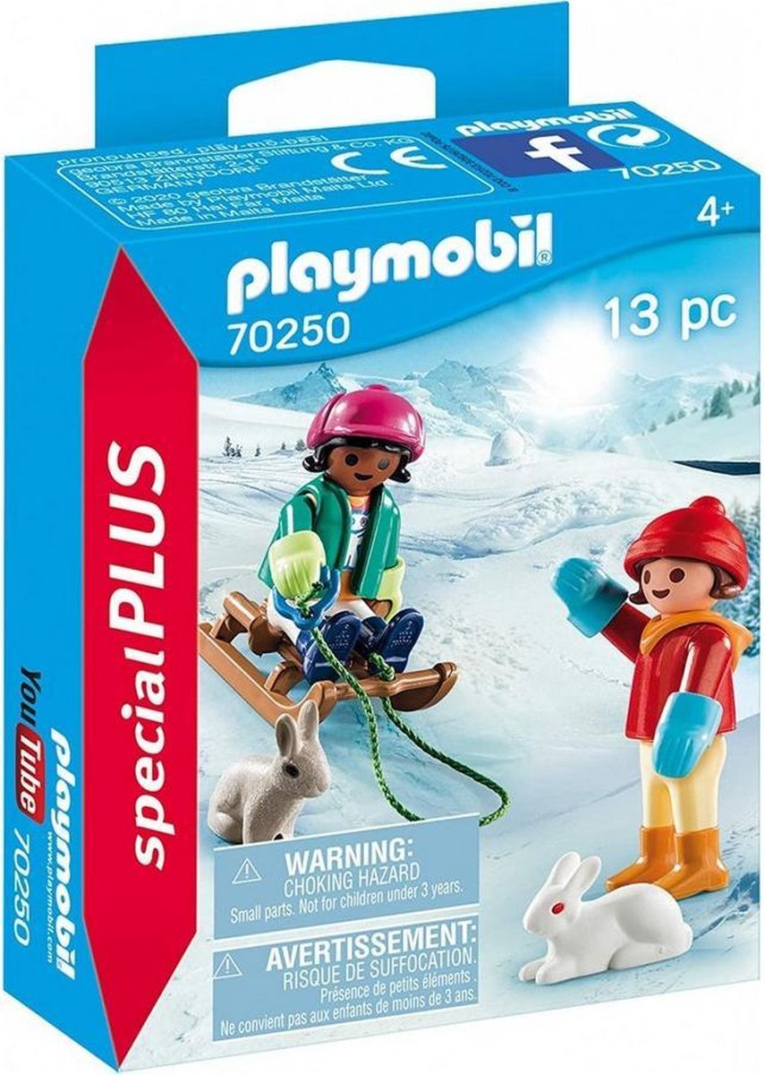 Playset Special Plus Children with Sleigh Playmobil 70250 (13 pcs)