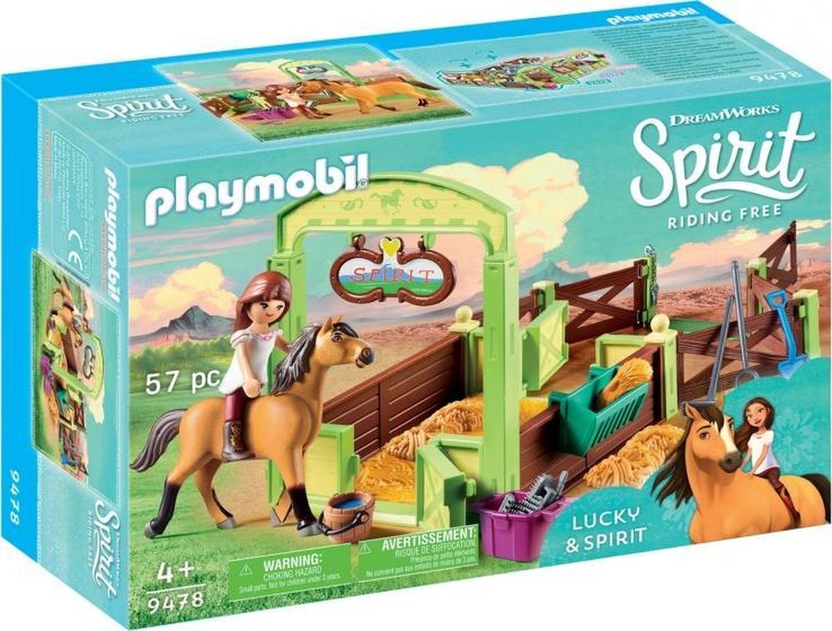 Spirit Riding Free - Lucky & Spirit met paardenbox (9478)