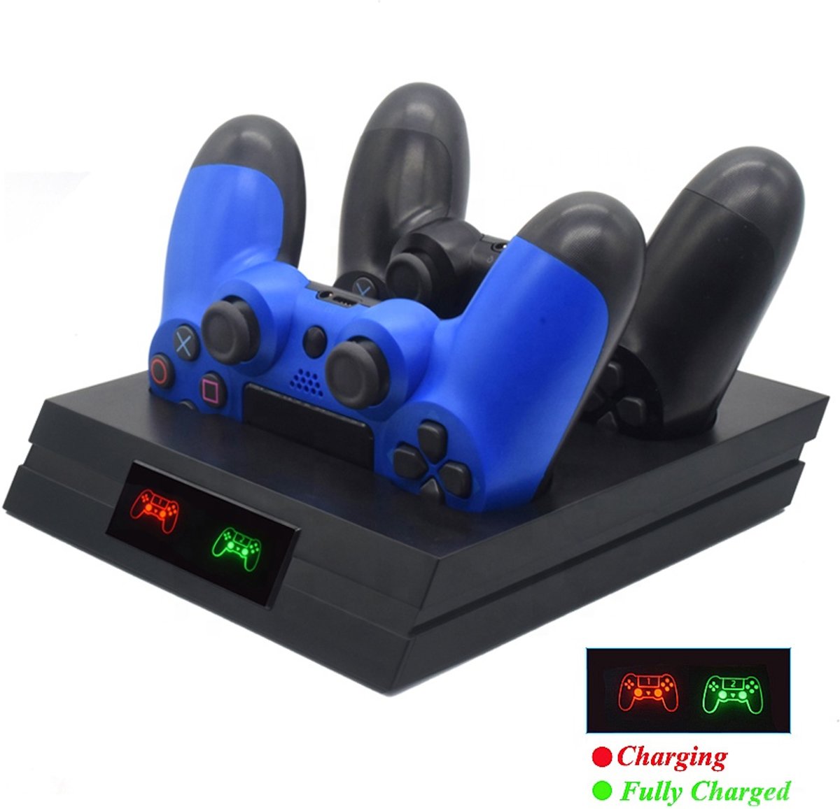 Dualshock Controller Dock Charger Oplader Station Voor De PS4/PS4 Slim/PS4 Pro & PS4 PRO VR - USB Dubbel Docking Op Laadkabel Voor De Playstation 4 Wireless-