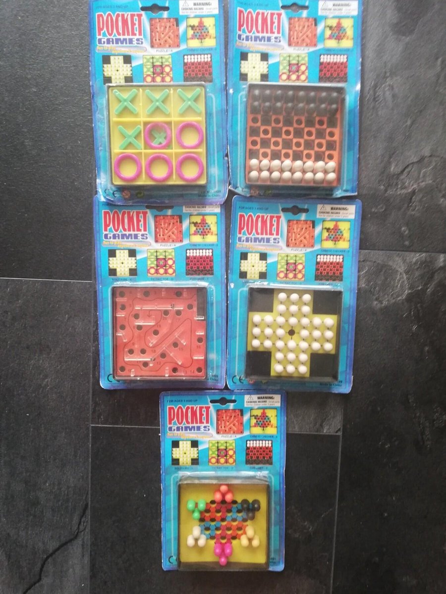 5x reisspellen pocketgames set van 5 stuks