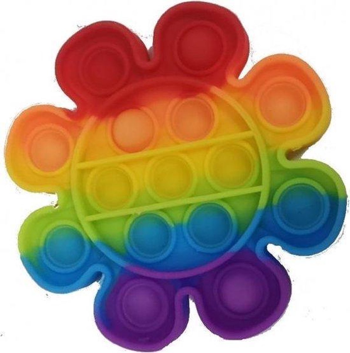 Pop It Fidget Toy Bloem Regenboog- Multikleur