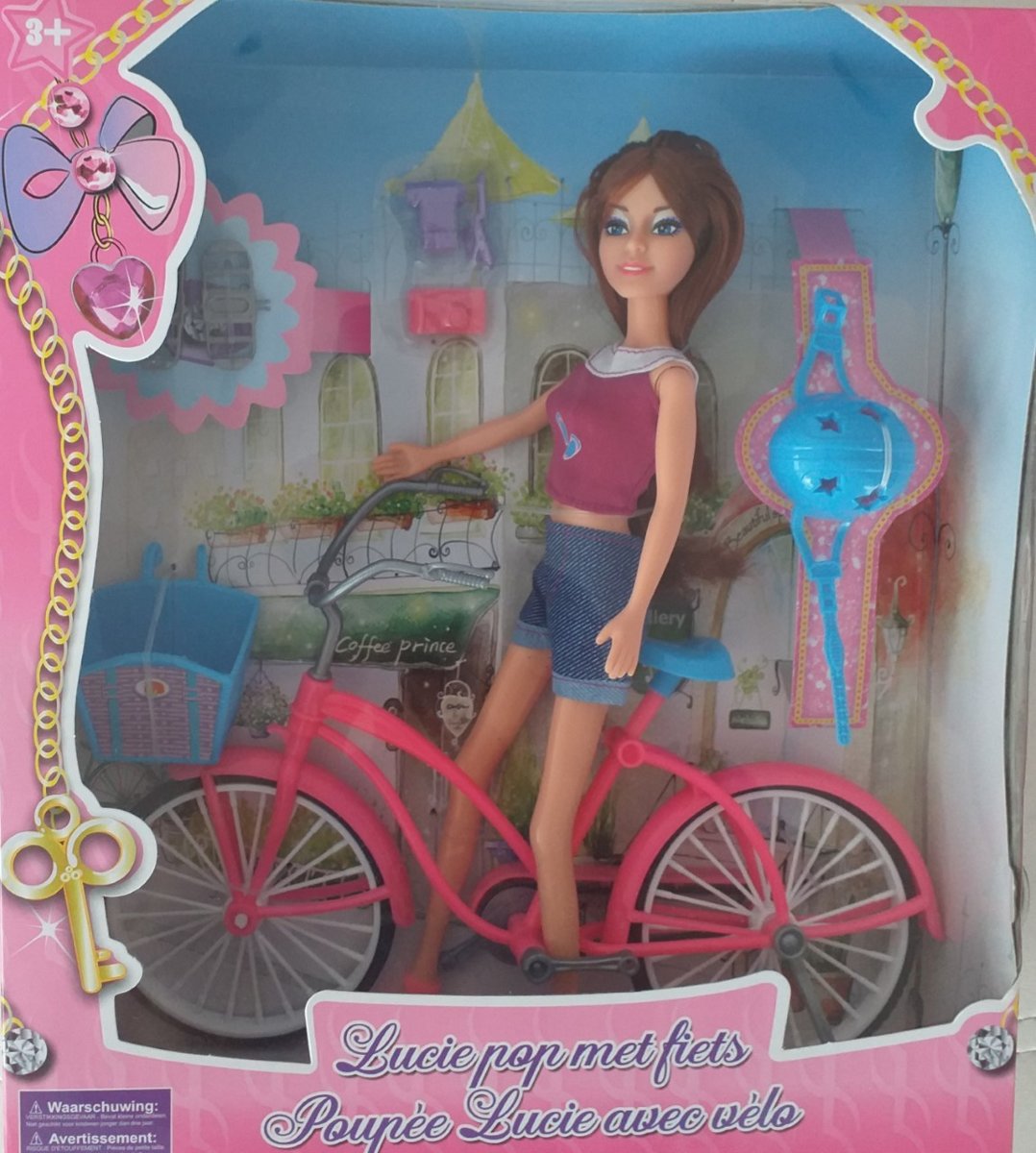 lucie pop met fiets