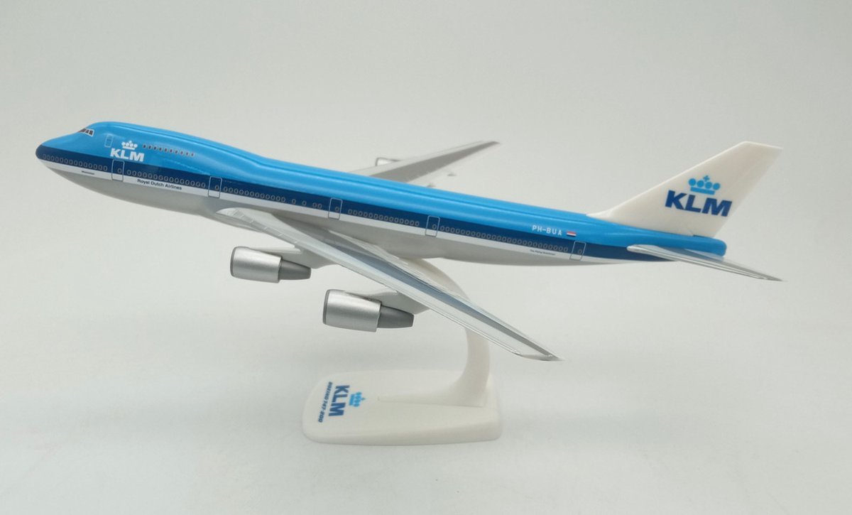 KLM schaalmodel vliegtuig Boeing 747-200 schaal 1:250 lengte 28,26cm