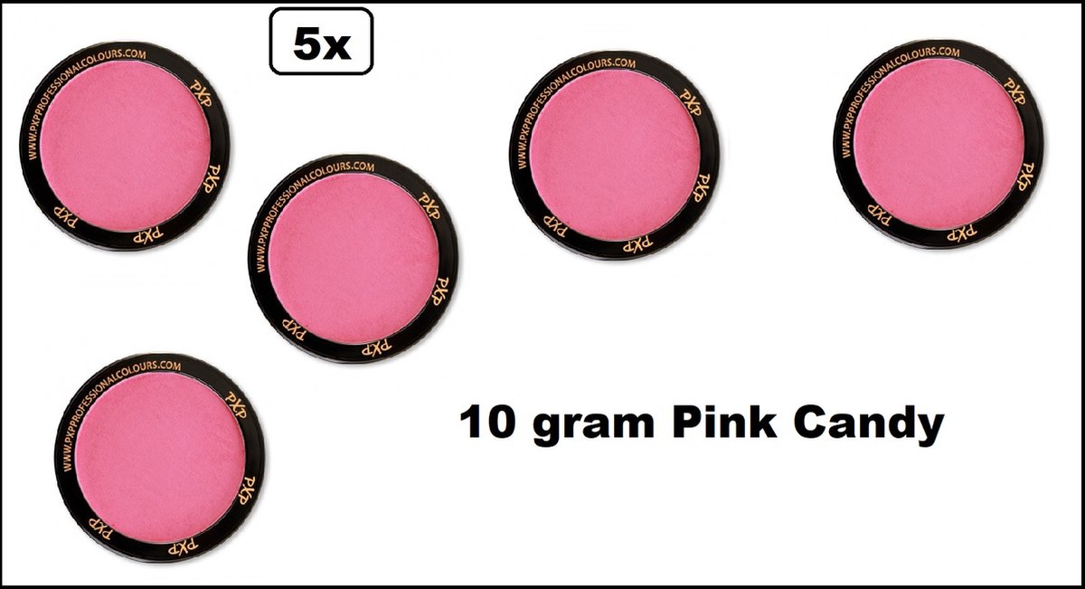 5x PXP Professional Colours 10 gram Pink candy - Schmink festival thema feest sweet party fun