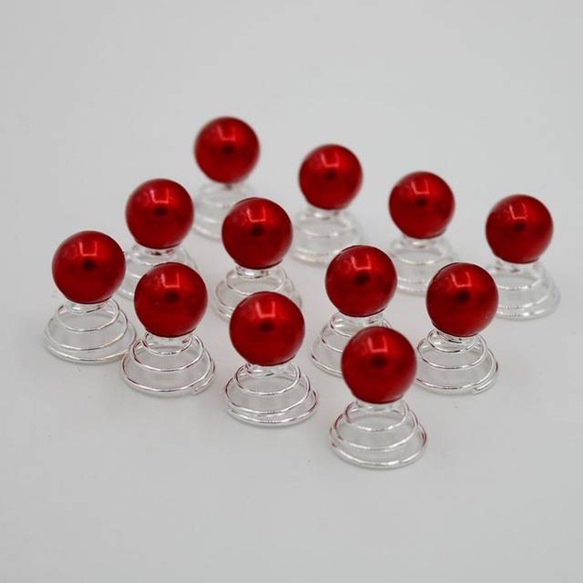 Parel Curlies - Rood - 6 stuks