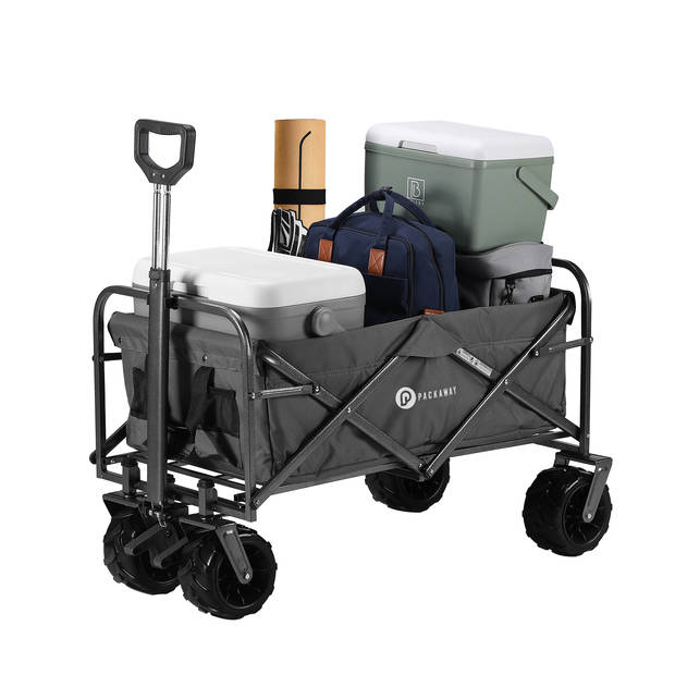 Packaway XL Opvouwbare Bolderkar Heavy Duty van Wasbaar Polyester tot 80KG - 98 x 45 cm - GRIJS