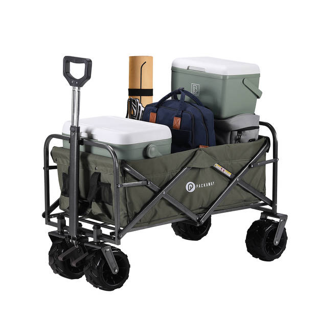 Packaway XL Opvouwbare Bolderkar Heavy Duty van Wasbaar Polyester tot 80KG - 98 x 45 cm - Groen