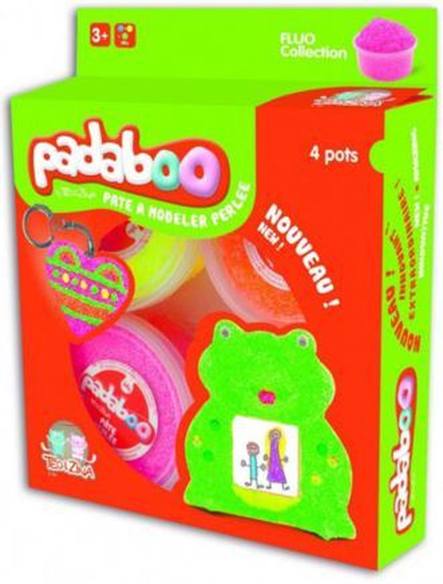 Padaboo Geparelde, fluoriserende, extra zachte boetseerklei set - hobbyset