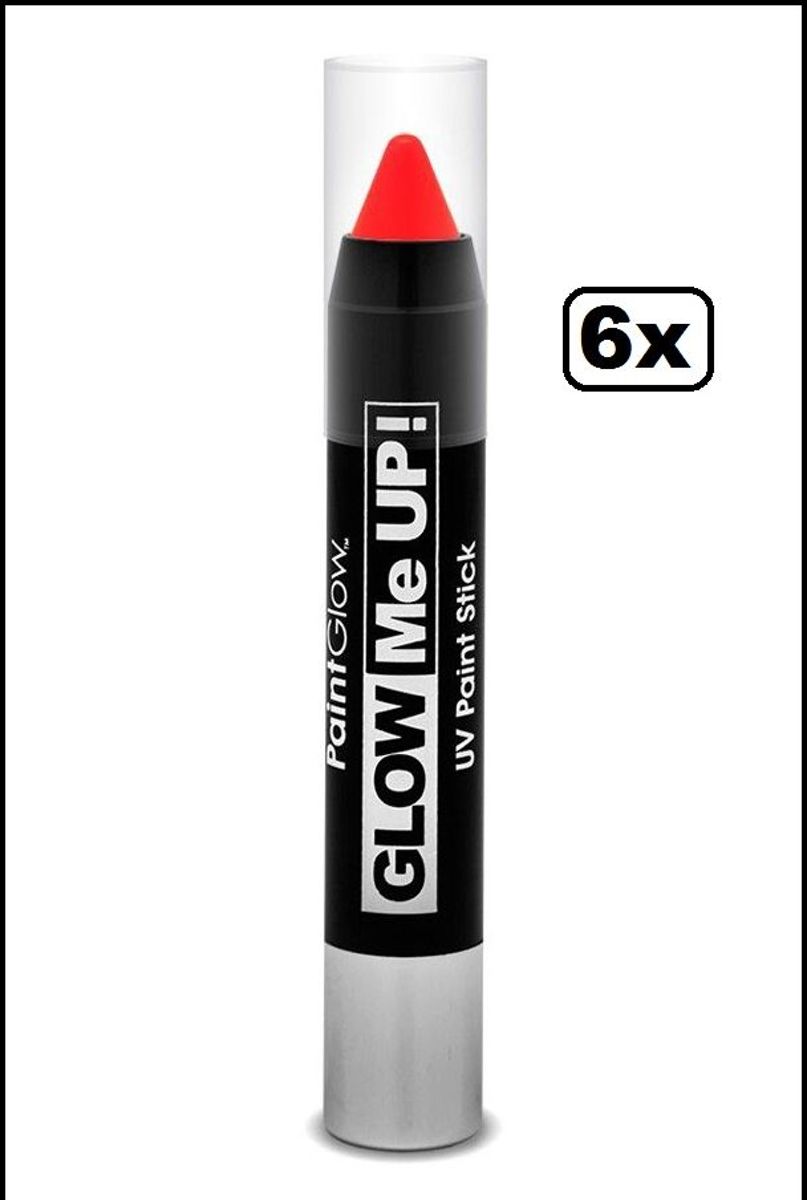 6x Paint liner Stick neon UV rood